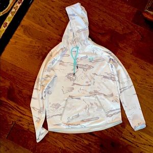 White camouflage Under Armour storm hoodie